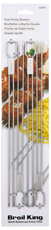 Broil King BBQ SKEWERS DUAL PRONG 12" 4PCS SS